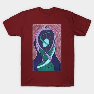 Midnight Galaxy Traveler Doodle T-Shirt